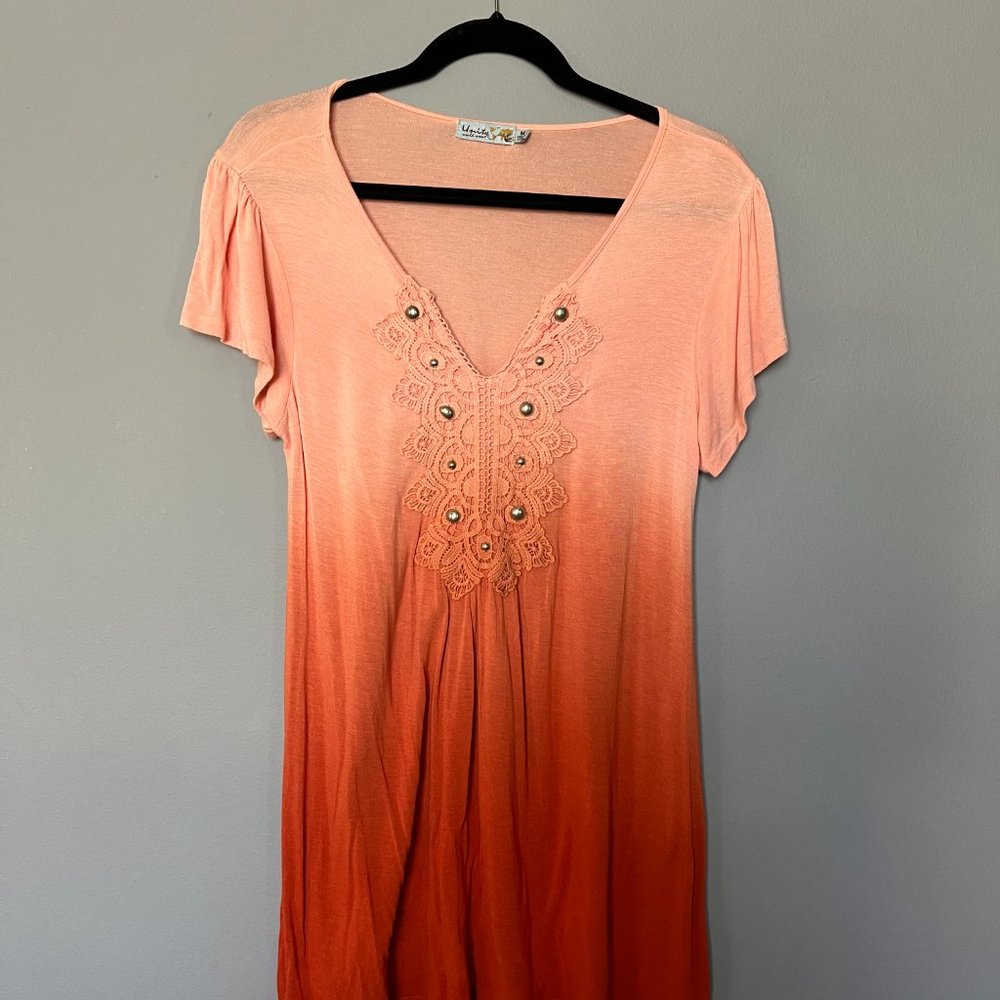 Beaded Embroidered V-Neck Blouse